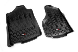 Ford F-250 Floor Liners - Front - Rugged Ridge - All Terrain - Black - `12-`16